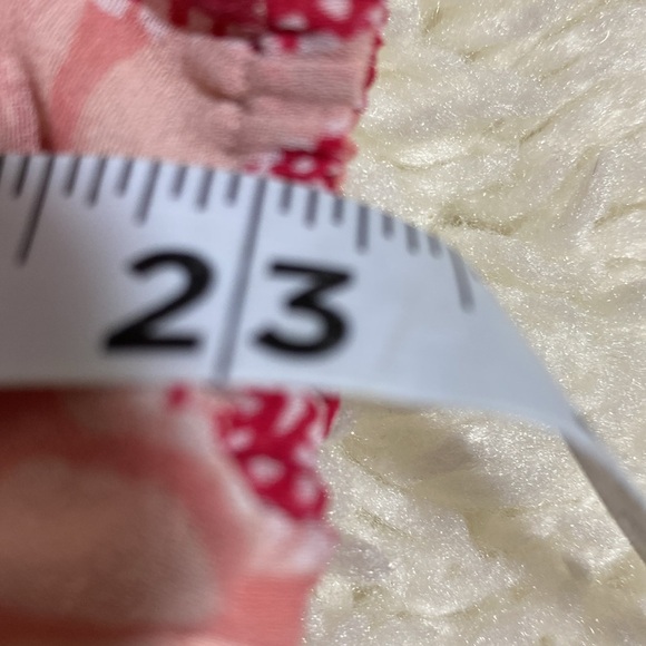 GUESS  CYPRESS RED PUFFED SLEEVES MAUVE PRINT SMOCKED MINI DRESS Sz ME… - Picture 14 of 16